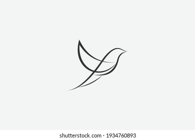 Flying Wings Bird Logo abstract design vector