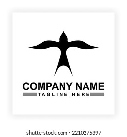 Flying Wings Bird Logo abstract design vector template. Logo template