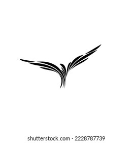 Flying Wings Bird Logo abstract design vector template