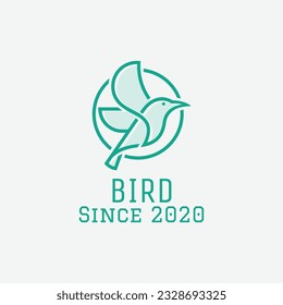 Vector de diseño abstracto del logotipo de aves de ala voladora