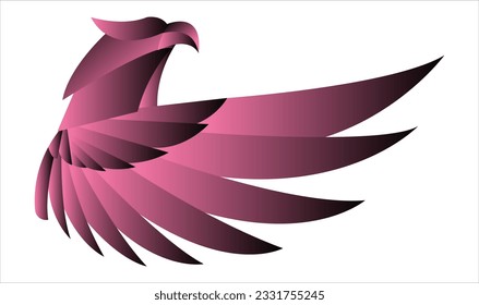 Flying Wings Bird Logo abstract design vector template. Eagle Falcon Logotype.