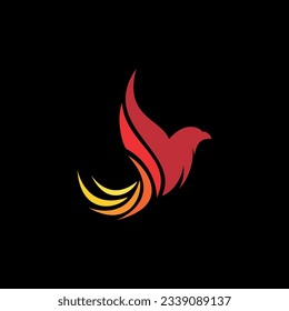 Plantilla vectorial de diseño abstracto con el logotipo de aves voladoras. Logotipo del Halcón Águila.