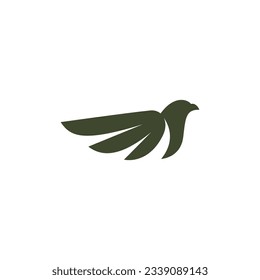 Flying Wings Bird Logo abstract design vector template. Eagle Falcon Logotype.