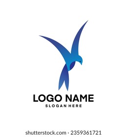 Flying Wings Bird Logo abstract design vector
