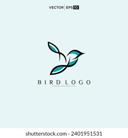 Flying Wings Bird Logo abstract design vector icon