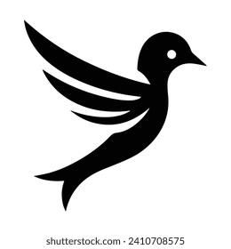 Flying Wings Bird Logo plantilla de vector de diseño abstracto