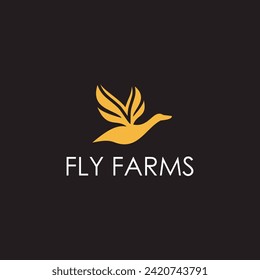 Flying Wings Bird Logo abstract design	