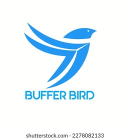 Flying Wings bufer Bird Logo abstract design vector template