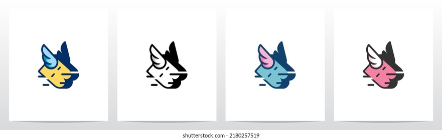  Flying With Wings Letter Logo Design B