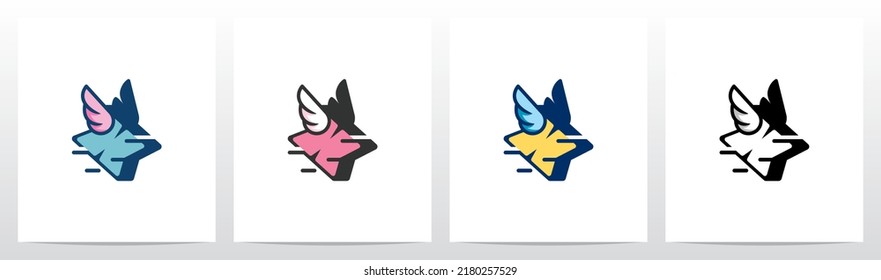  Flying With Wings Letter Logo Design X