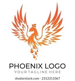 Flying wings logo illustration. Delicate and creative design