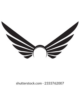 Flying wings logo illustration. Delicate and creative design