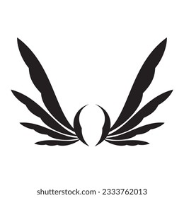 Flying wings logo illustration. Delicate and creative design