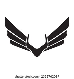 Flying wings logo illustration. Delicate and creative design