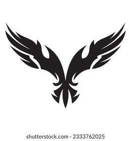 Leuchtende Flügel Logo-Illustration. Delikates und kreatives Design
