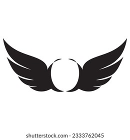 Flying wings logo illustration. Delicate and creative design
