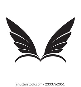 Flying wings logo illustration. Delicate and creative design
