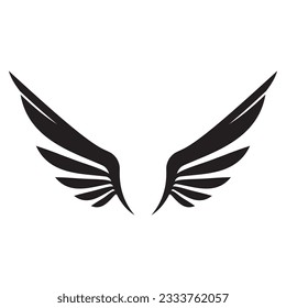 Flying wings logo illustration. Delicate and creative design