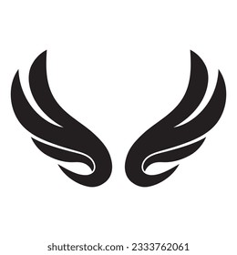 Flying wings logo illustration. Delicate and creative design