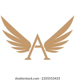 Flying wings logo illustration. Delicate and creative design