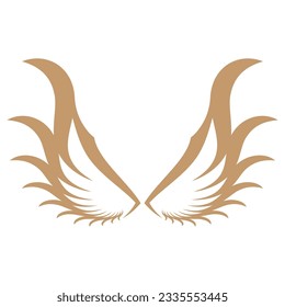 Flying wings logo illustration. Delicate and creative design