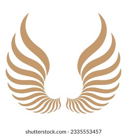Flying wings logo illustration. Delicate and creative design