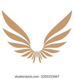 Flying wings logo illustration. Delicate and creative design