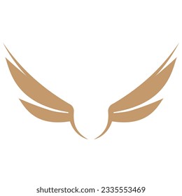 Flying wings logo illustration. Delicate and creative design