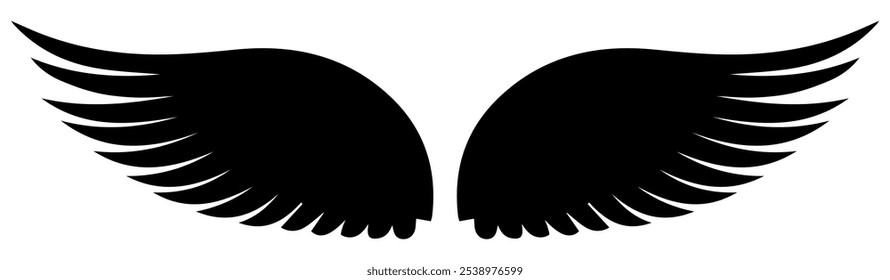 Flying wings logo. Vector illustration, EPS10

