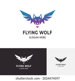 Flying Wolf Logo for motor club, sport, gamers, streamers, and other