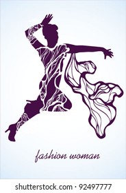 Flying woman