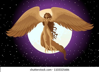 flying woman mythology harpy