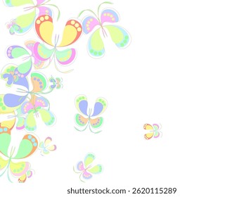 The flying-up watercolor butterflies. Vector illustration Conceptual illustration of growth and life .