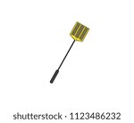 Fly-killing device - typical flyswatter. Home plastic flies to kill. Vector illustration