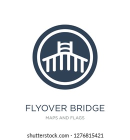 flyover bridge icon vector on white background, flyover bridge trendy filled icons from Maps and Flags collection, flyover bridge vector illustration