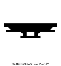 O Ícone Flyover Combina A Graça Estrutural De Uma Ponte Com A Velocidade De Uma Rodovia, Criando Um Símbolo De Redes De Transporte Avançadas.