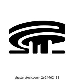 Flyover Icon Reflects A Modern Transport Solution, Integrating Bridge And Roadway Into One Symbol Of Efficient Movement And Strategic Construction.