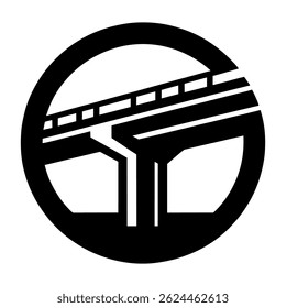 Flyover Icon Symbolizes Urban Mobility, Capturing The Architecture Of A Flyover As A Critical Link In Fast-Paced Transportation Ecosystems.