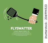 Flyswatter In Hand Vector Illustration