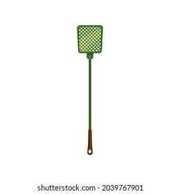 Flyswatter Icon, Insects Pest Control, Fly-swat Or Mosquito And Flies Killer Device, Vector. Plastic Fly Swatter, Insecticide, Disinsection And House Sanitary Insects Extermination Pest Control