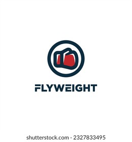 vector de diseño de logotipo de boxeo de peso flexible
