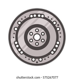 Flywheel Icon On White Background, Car Parts	

