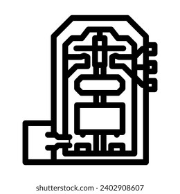 flywheel storage energy line icon vector. flywheel storage energy sign. isolated contour symbol black illustration