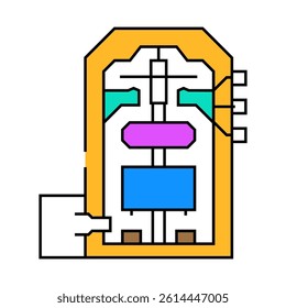 flywheel storage energy line icon vector. flywheel storage energy sign. isolated symbol illustration