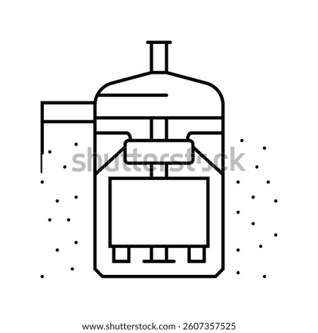 flywheel storage energy line icon vector. flywheel storage energy sign. isolated contour symbol black illustration