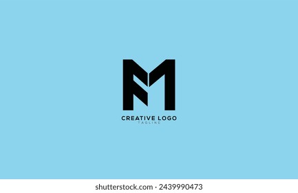 FM Abstract initial monogram letter alphabet logo design