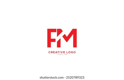 FM Abstrato inicial monograma letra alfabeto logotipo design