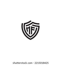 FM abstract line shield concept in high quality professional design that will print well across any print media