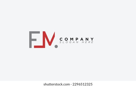 FM Alphabet Buchstaben Initial Monogram Logo MF, F und M