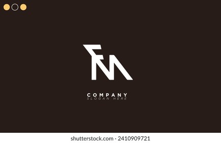 FM Alphabet Buchstaben Initial Monogram Logo MF, F und M